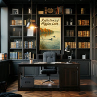 Higgins Lake Watercolor Tranquility Artistic Poster