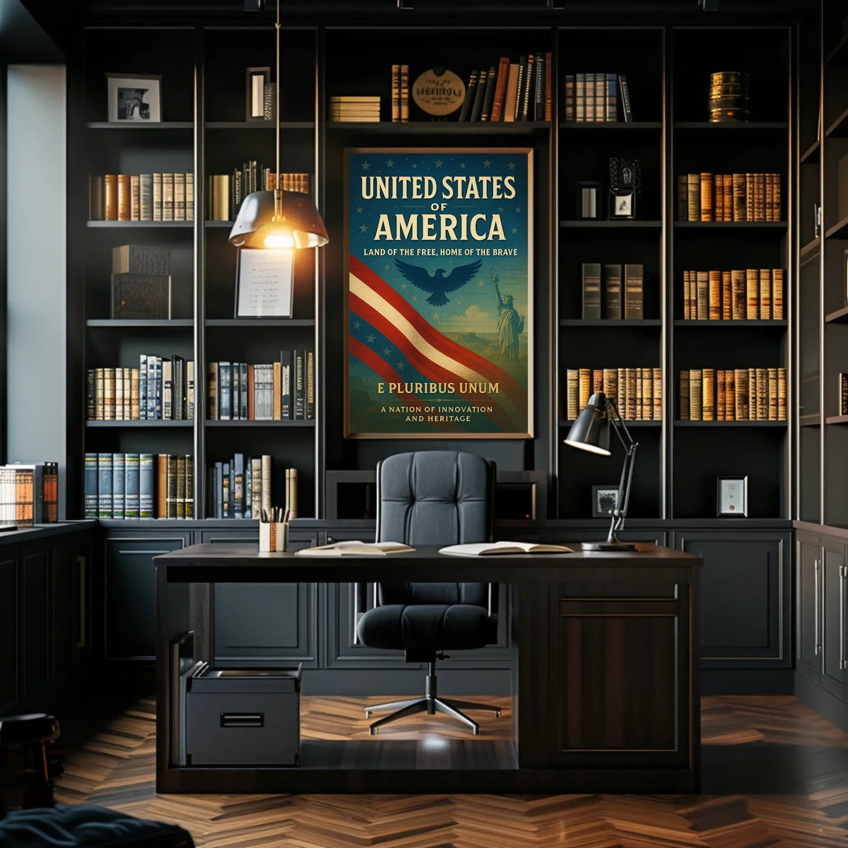 United States of America A Nation of Innovation and Heritage Poster