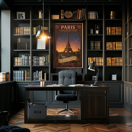 Parisian Elegance Vintage Travel Poster