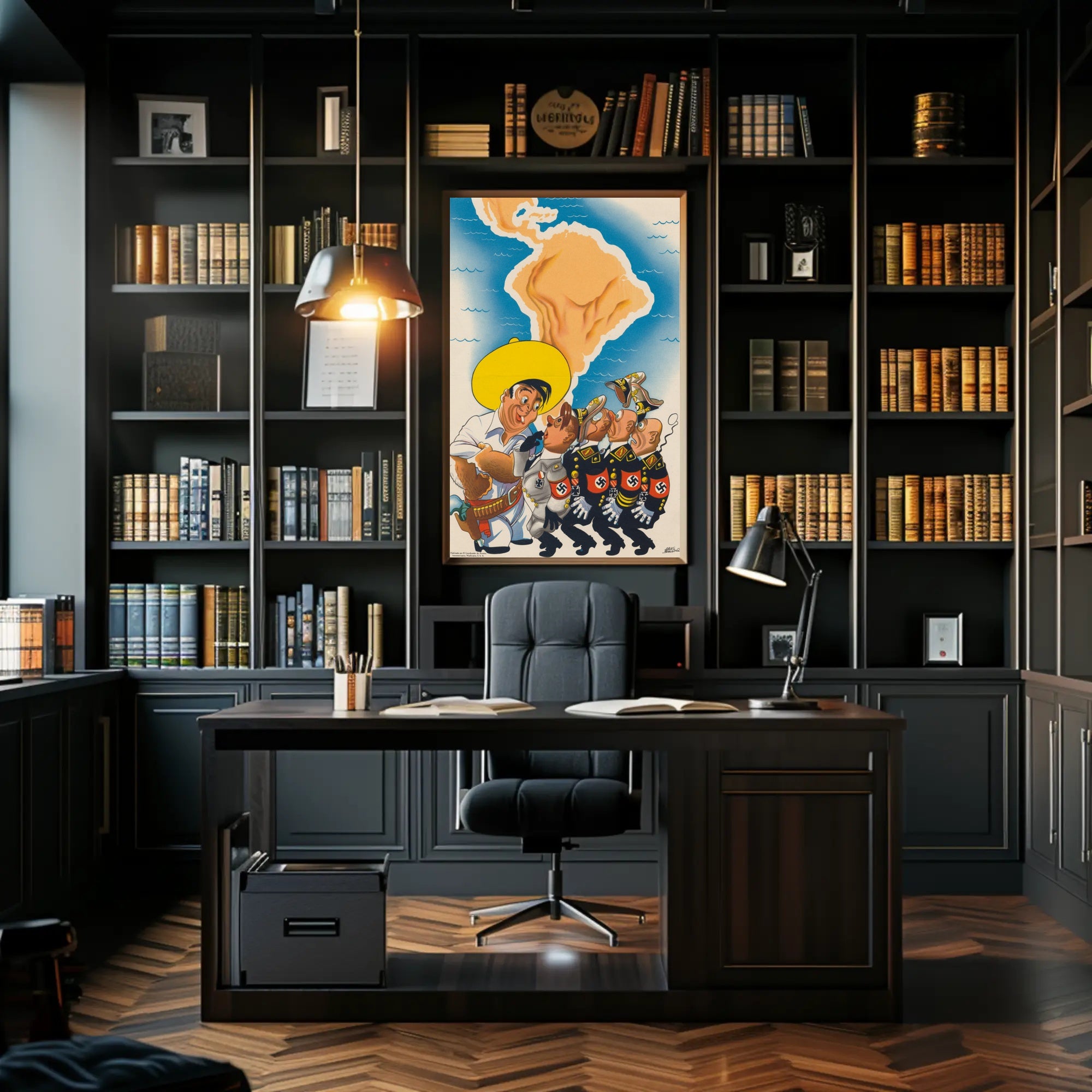 Latin America Confronts Axis Powers Poster PosterGoat