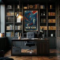 New York Empire State Skyline Poster Modern Wall Art