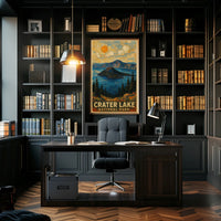 Crater Lake National Park Scenic Decor Wall Art Poster