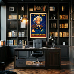 Einstein Nobel Prize Vintage Physics Portrait Gift Poster