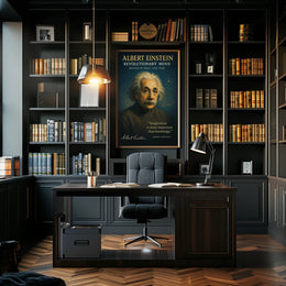 Einstein's Revolutionary Mind: Timeless Science Art Poster
