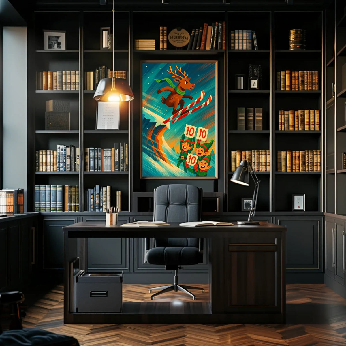 Reindeer Ski Jump Extravaganza Poster