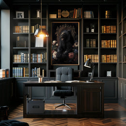 Regal Black Bear on Golden Throne Animal Poster PosterGoat