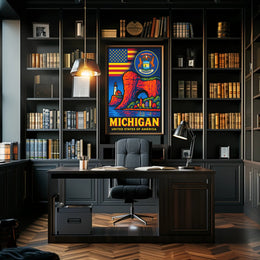 Michigan United States of America Poster PosterGoat