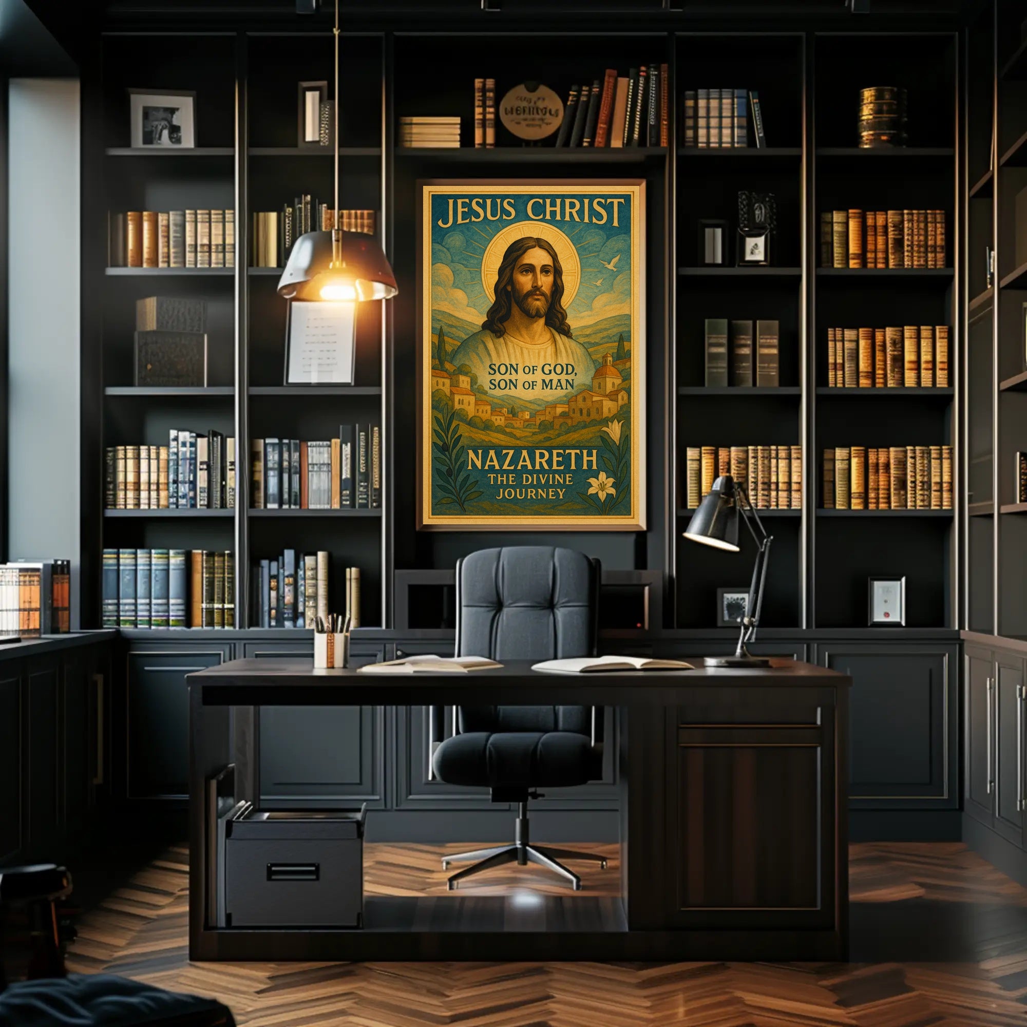 Divine Jesus Christ Vintage Iconography Cultural or Heritage Poster