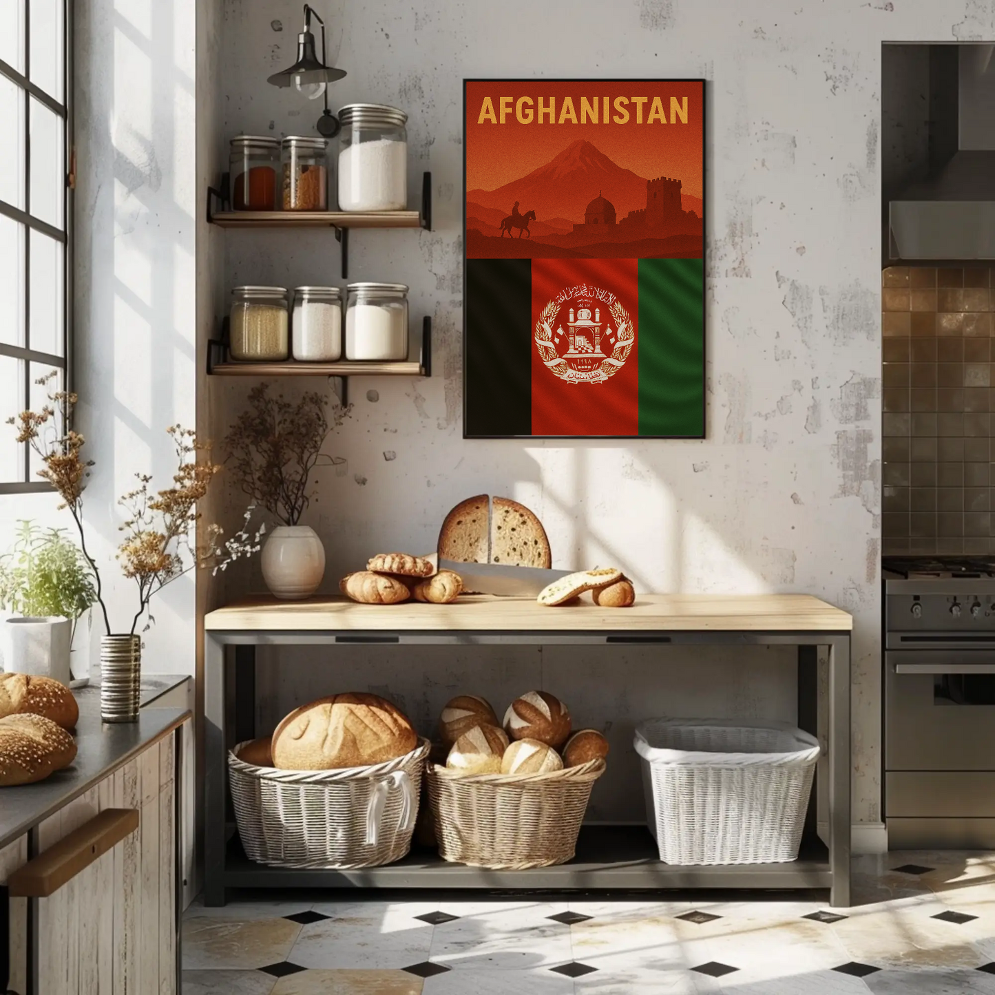 Afghan Heritage Journey: Vintage Travel Poster