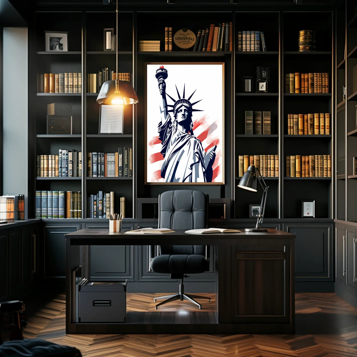 Statue of Liberty Freedom New York Travel Poster