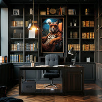 Lush Tropical Tiger Sitting Sunglasses Animal Poster