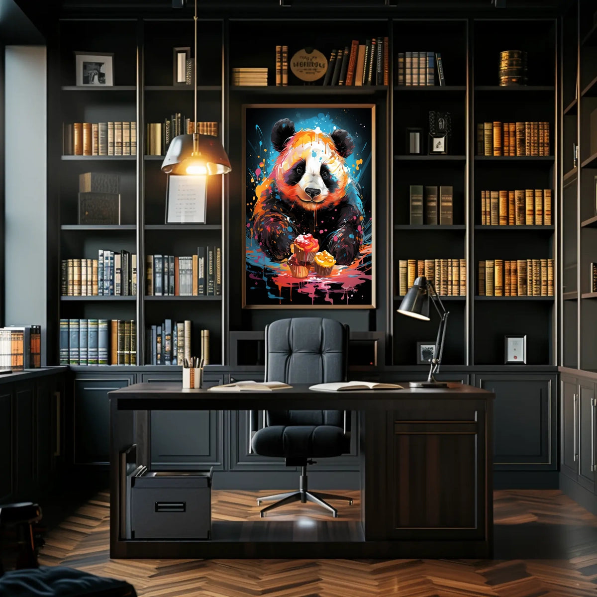 Colorful Panda Delight Poster