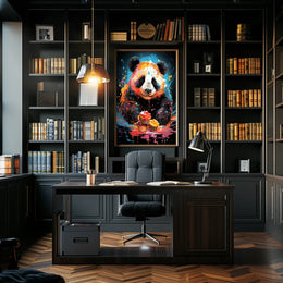 Colorful Panda Delight Poster