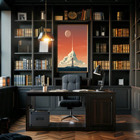 Vintage Space Shuttle Launch in Space or Astronomy Poster
