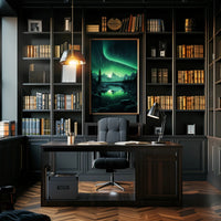 Aurora Over Tranquil Landscape Poster