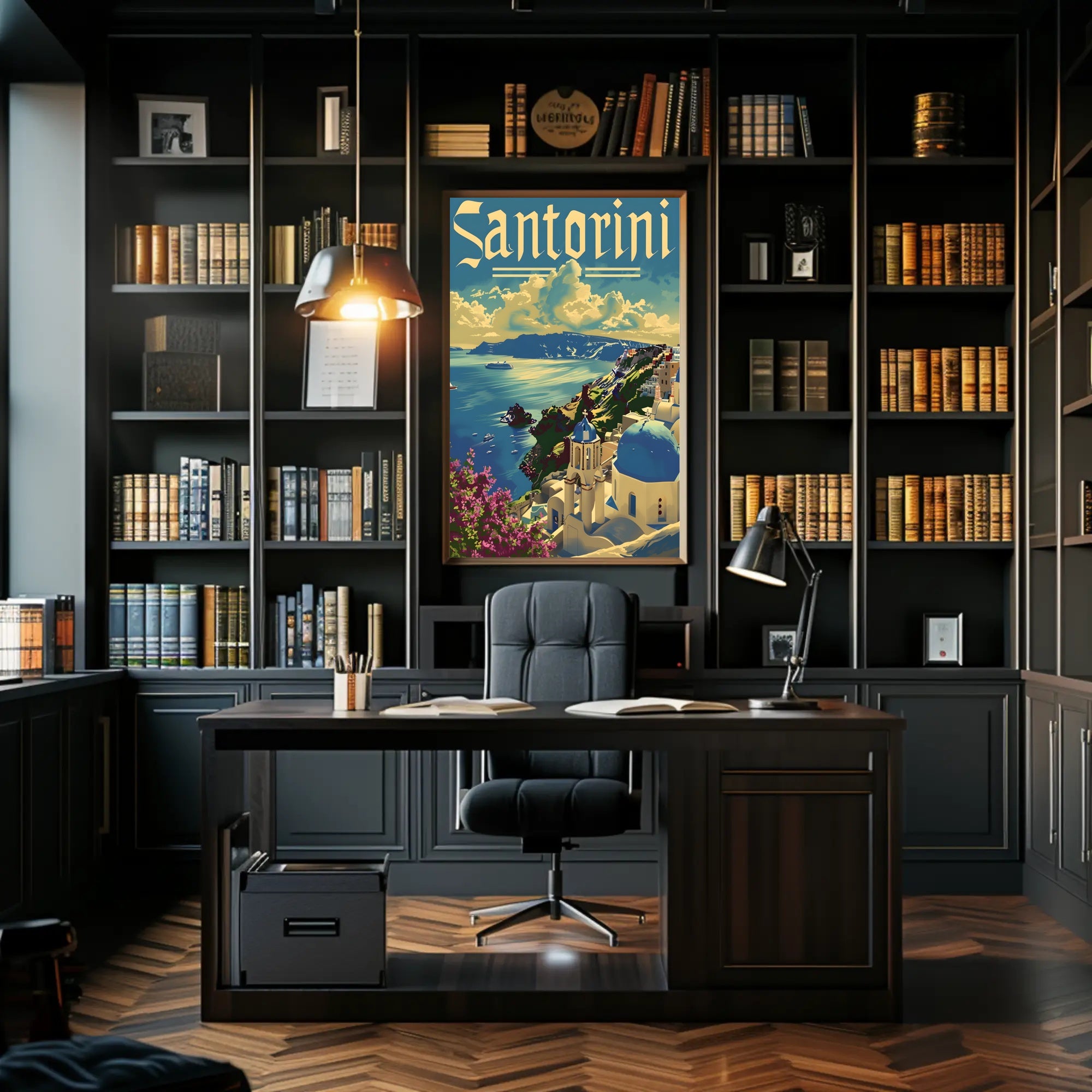Santorini Serenity Poster