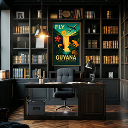 Vibrant Guyana Vintage Travel Adventure Poster PosterGoat