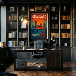 Cleveland Rock and Roll Capital Poster Art PosterGoat