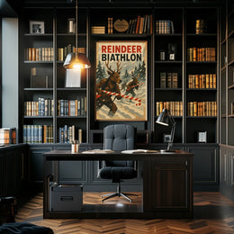 Reindeer Biathlon Poster