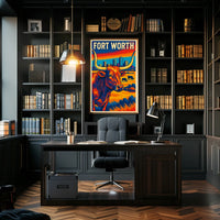Fort Worth Vibrant Cityscape Poster