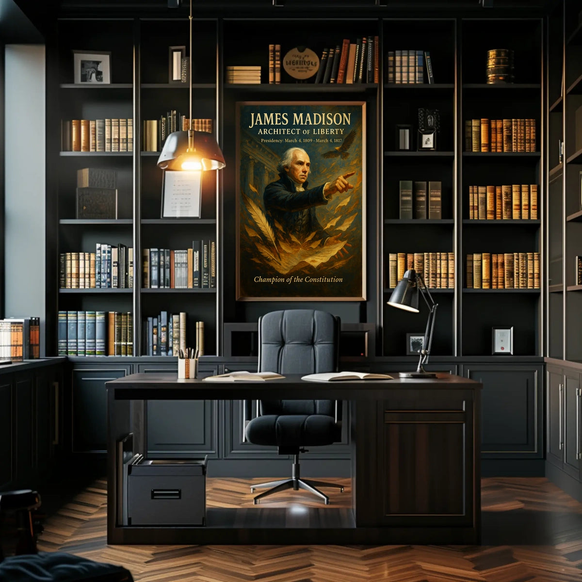 James Madison Vintage Style Historical or Presidential Poster