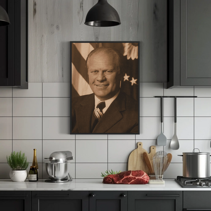 Gerald Ford 38th President Sepia Photo