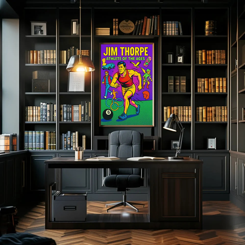 Jim Thorpe Retro Pop Sports Poster