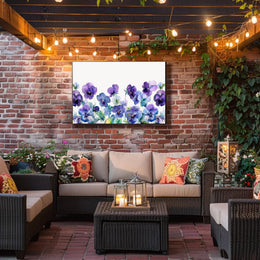 Purple Blooms Watercolor Poster