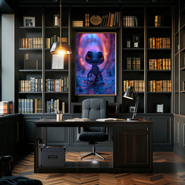Vivid Gecko in Fantastical Setting Fantasy or Mythology Poster PosterGoat