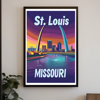 St. Louis, Missouri Vintage Travel Poster