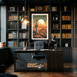 Saguaro National Park Desert Sunset Poster Print