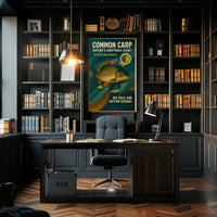 Common Carp Retro Eco-Conscious Animal Poster