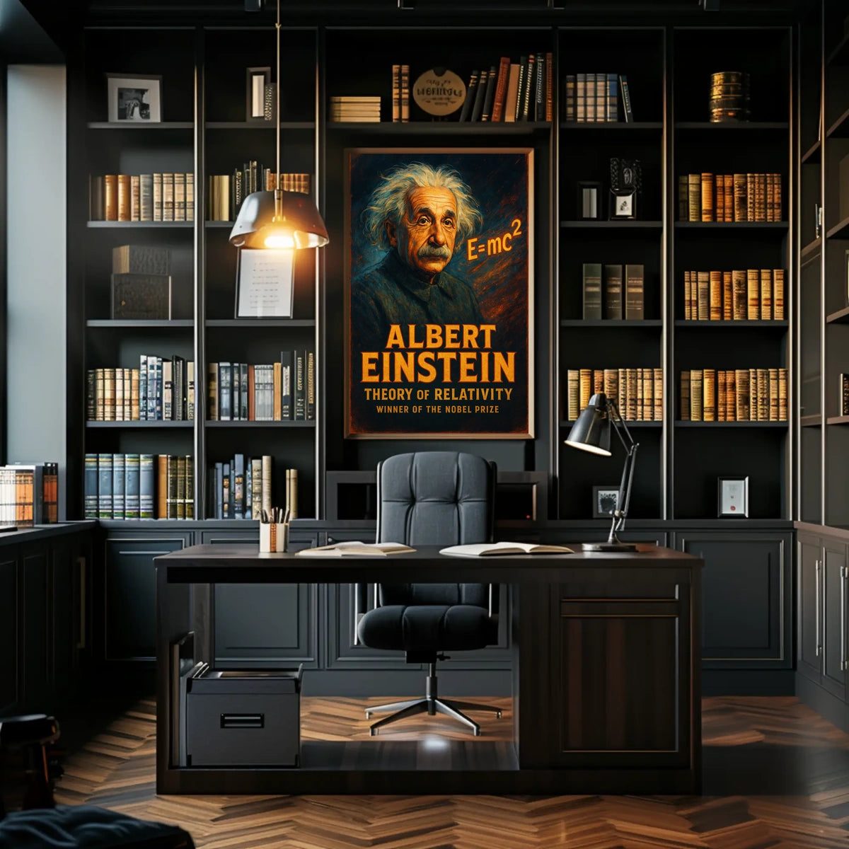 Albert Einstein Relativity Vintage Science Poster