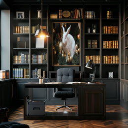 Festive Rabbit Sculpture Poster