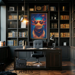 Cosmic Axolotl Fantasy Art Poster