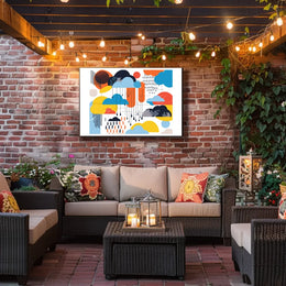 The poster features an abstract design with a modern artistic style. The core Travel Poster