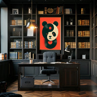 Yin-Yang Panda Vinyl Poster