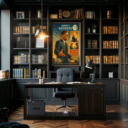 John F. Kennedy Inspirational Legacy Vintage Poster