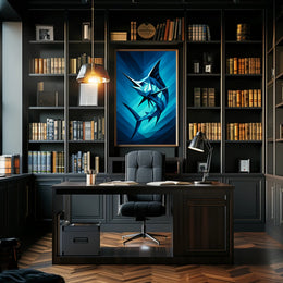 Geometric Marlin Poster PosterGoat