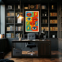 Pop Art Expressionism Poster with Retro Flair