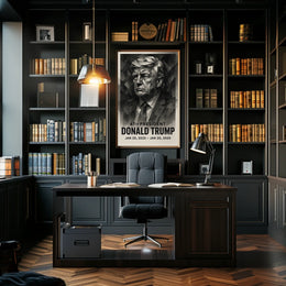 Stylized Geometric American Political Leadership Poster