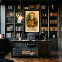 Santa Monk Christmas Gift Illusion Cultural Poster