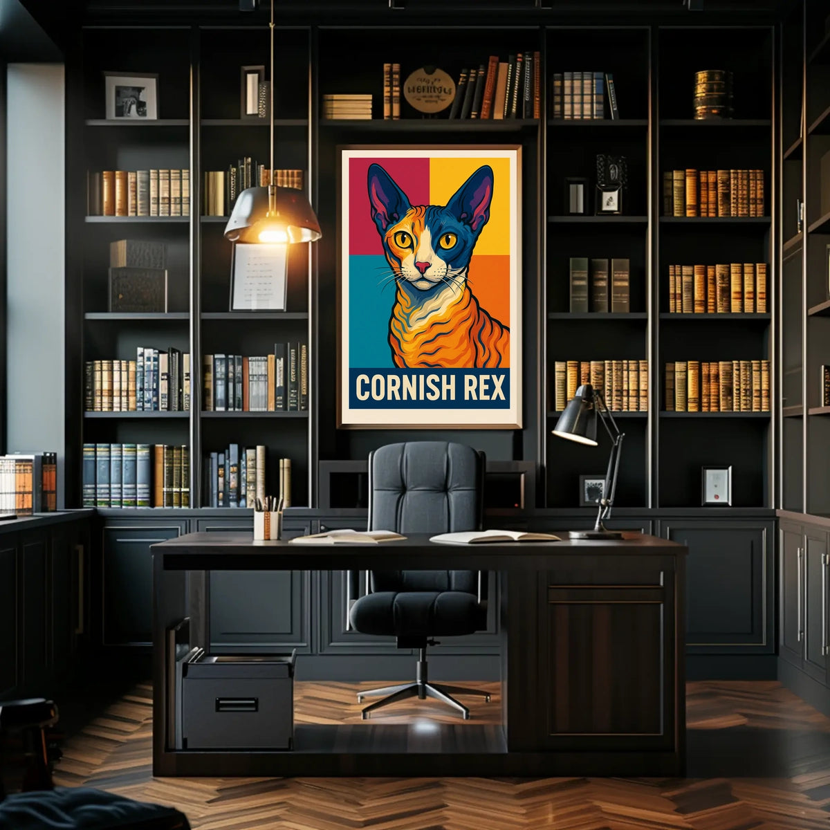 Cornish Rex Cat Art Poster