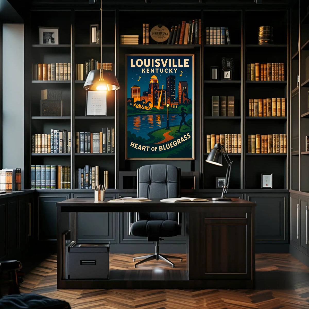 Louisville, Kentucky Heart of Bluegrass Poster