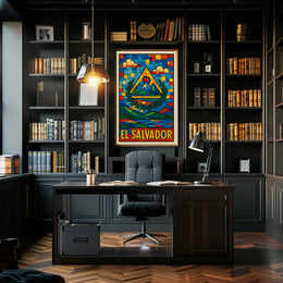 El Salvador A Vibrant Mosaic Poster