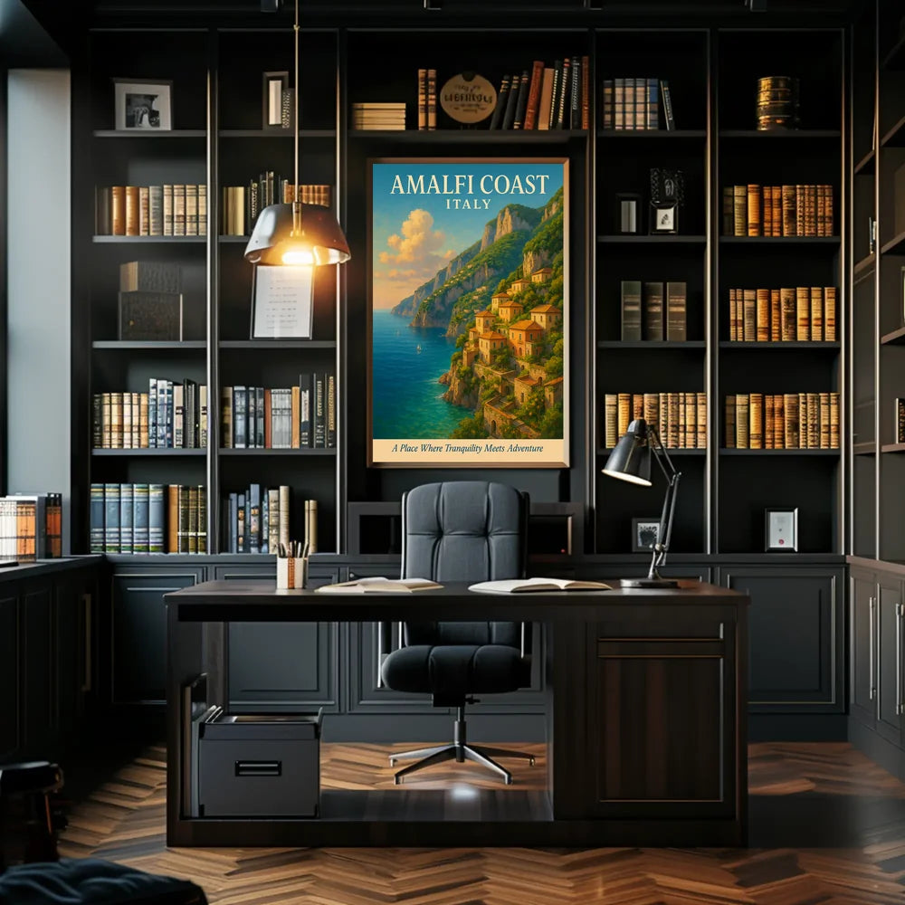 Amalfi Coast Italy Travel Destination Poster