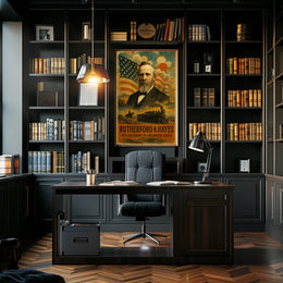 Rutherford B. Hayes 19th President of the United States Layered Digital Collage Poster
