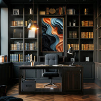 Abstract Waves Of Color Abstract Poster PosterGoat