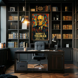 Harry S. Truman 33rd President of the United States Glitch Hop Art Poster