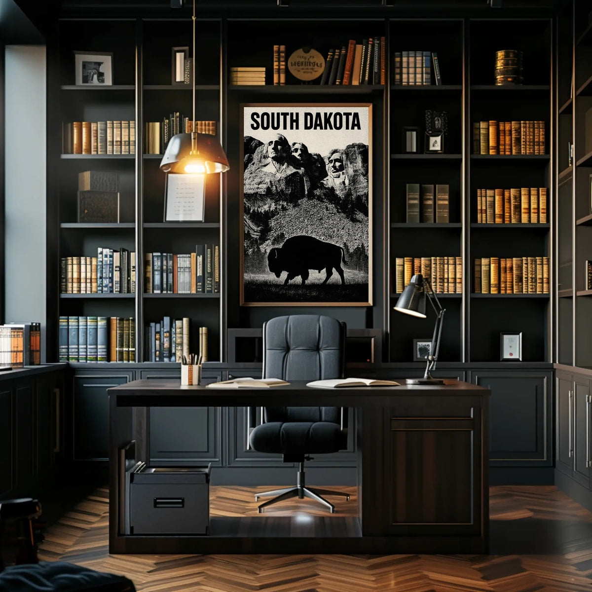 South Dakota Landmarks Poster
